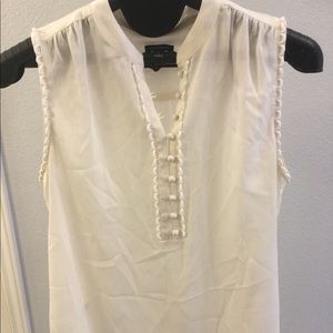 Ann Taylor Winter white shell